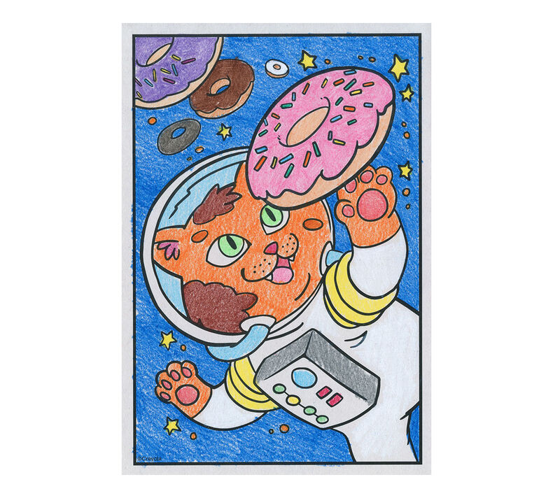 Cosmic Cats Coloring Book