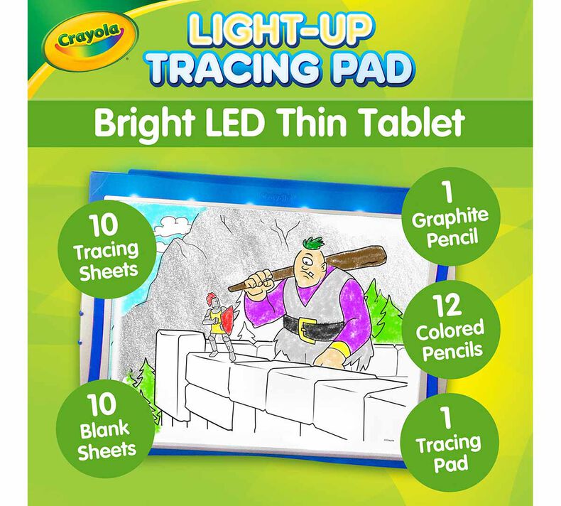 Crayola Light Up Tracing Pad Teal Toys for Kids, Ages 6, 7, 8, 9, 10 