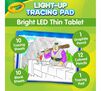 Light Up Tracing Pad, Blue, Mythical Creatures. Bright LED Thin Tablet. 10 tracing sheets, 10 blank sheets, 1 graphite pencil, 12 colored pencils, 1 tracing pad.