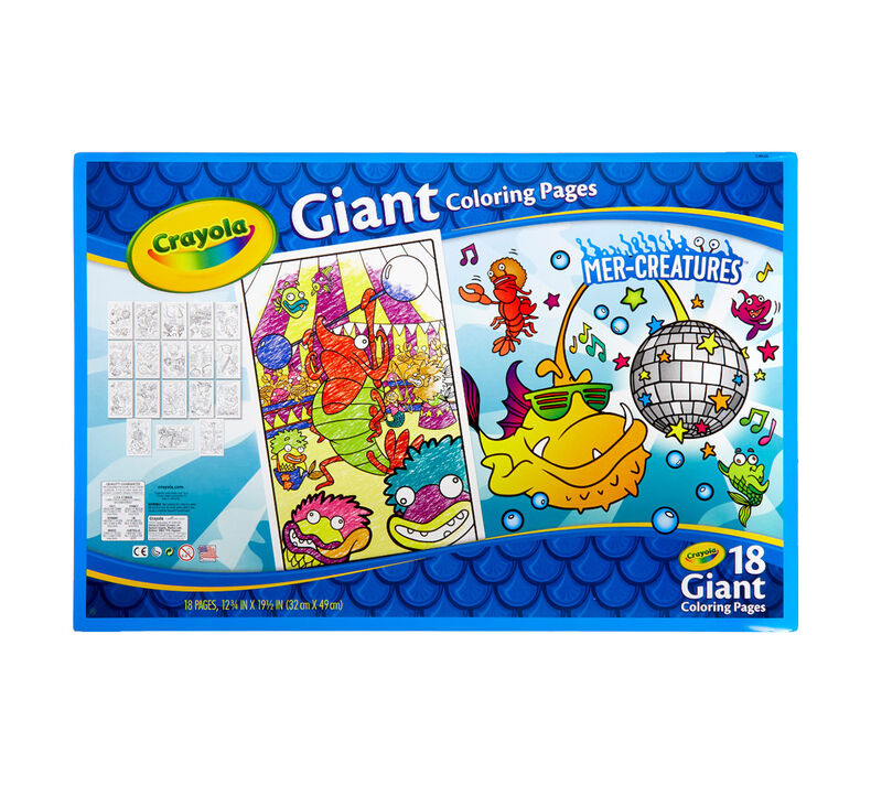 Mer-Creatures Giant Coloring Pages
