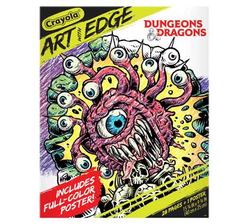 Dungeons & Dragons Art With Edge, Adult Coloring Book front view
