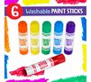 Washable Paint Sticks, Kids Paint Set, 6 Count 