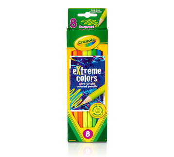 eXtreme colors Colored Pencils, 8 Count