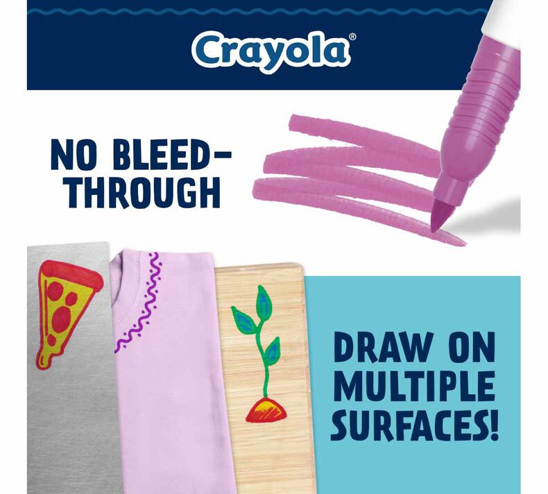 Crayola CYO588314 Chisel, Brush Point Style Doodle Marker, Multi Color -  Pack of 12