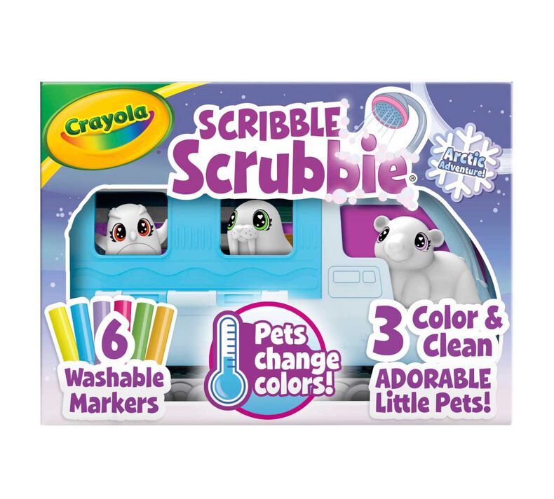 Arctic Snow Explorer Scribble Scrubbie Pets, Crayola.com