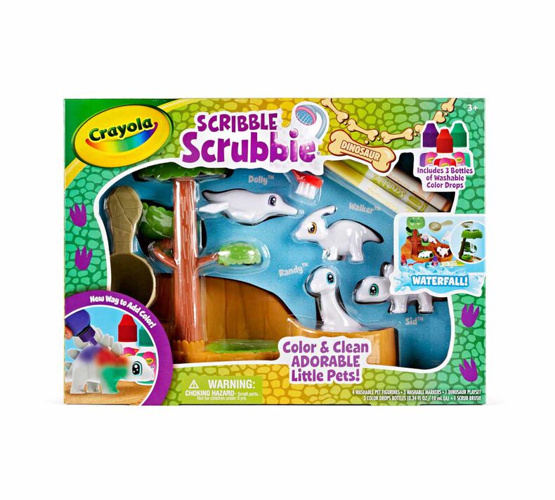 Crayola Scribble Scrubbie Pets Dinosaur Waterslide, Dinosaur Toys, 3  Washable Markers, Holiday Gifts for Kids, Kids Toys, 3+ in 2023