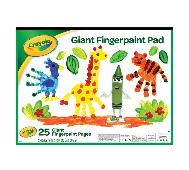 Glokers Finger Paint Paper Pad Bundle With 6 Washable Paints for