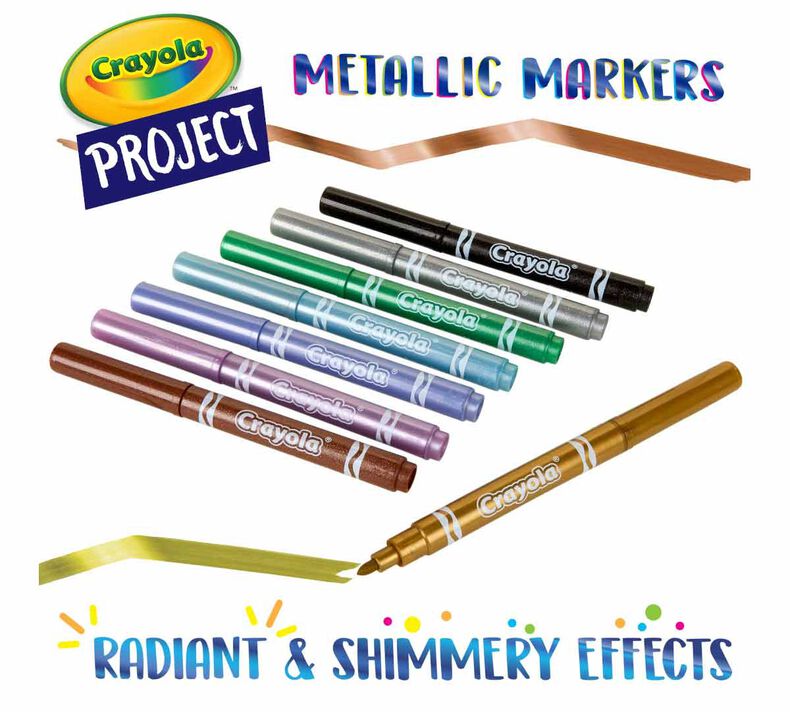 8 Count Crayola Metallic Markers: What's Inside the Box