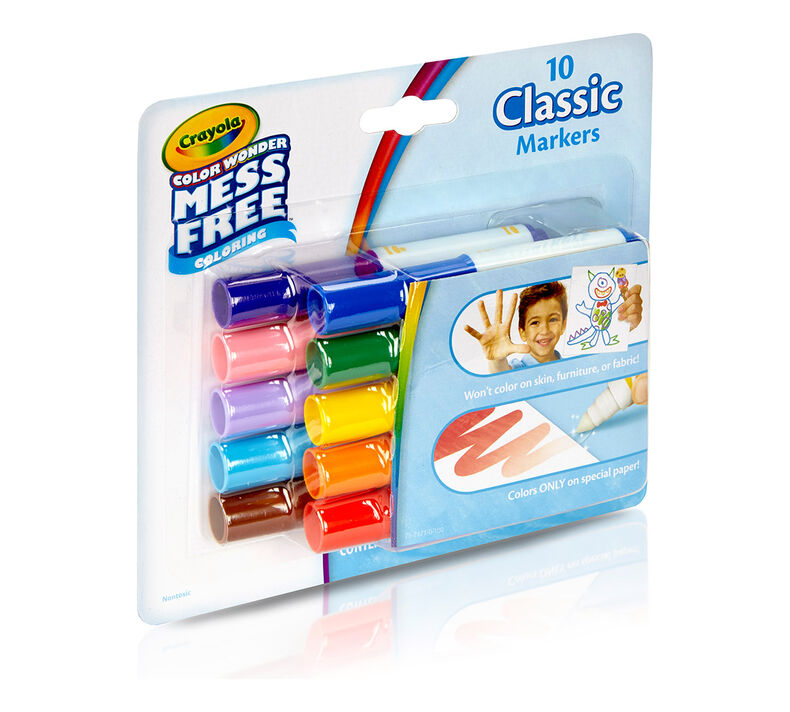 Color Wonder Mess Free Markers, 10 Count Classic | Crayola.com | Crayola