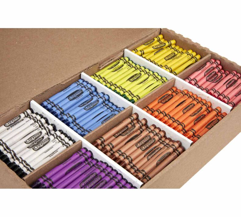 Crayola Construction Paper Crayons Classpack, Bulk Assorted School