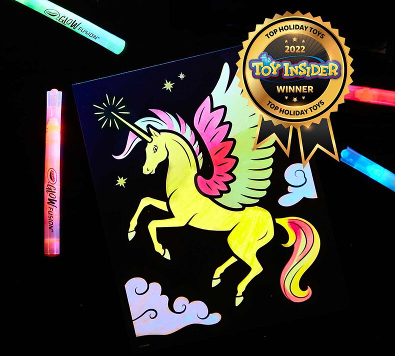 Mythical Creatures Glow Fusion Coloring Set
