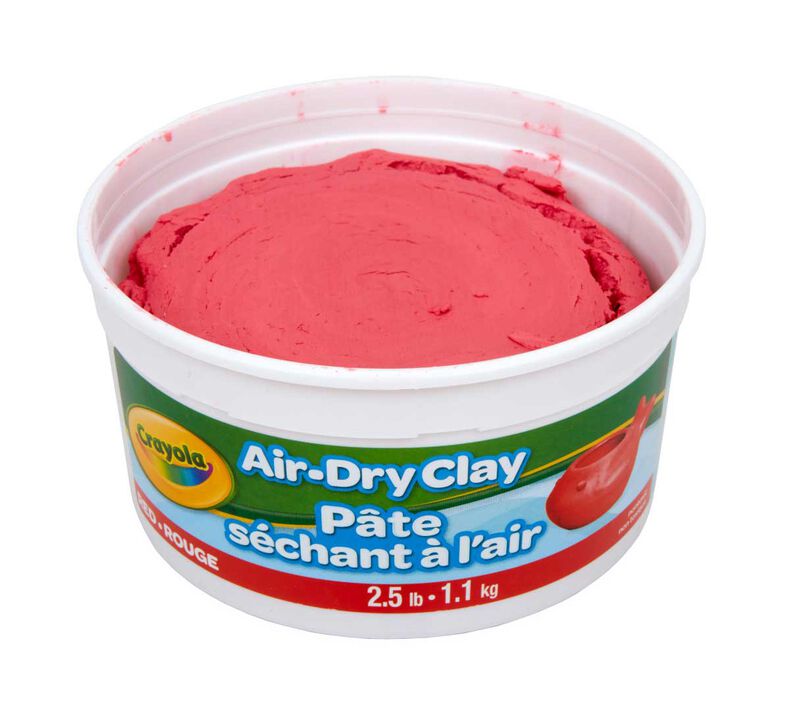 Air Dry Clay, Red, 2.5 lb. Resealable Bucket, Crayola.com