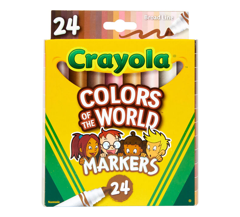 Colors of the World Washable Skin Tone Markers, 24 Count