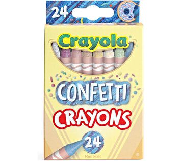 Confetti Crayons, 24 count. Front view