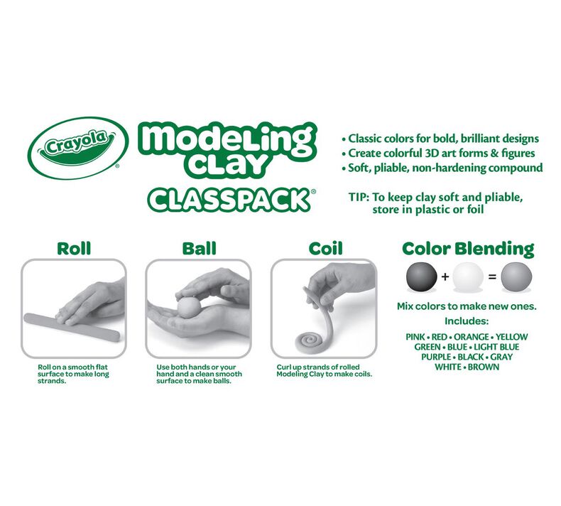 Modeling Clay Classpack, 288 Count, 12 Colors
