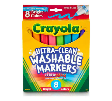 Ultra Clean Markers, Broad Line, Bright, 8 Count