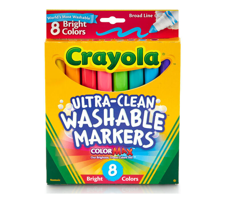 Ultra Clean Markers, Broad Line, Bright, 8 Count