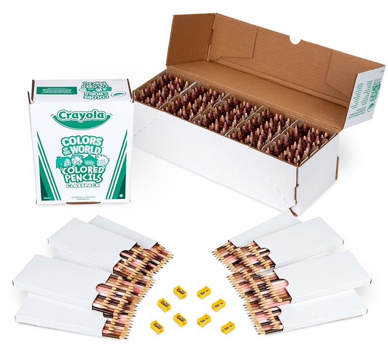 2-in-1 Colors of the World Crayons and Colored Pencils Classpacks