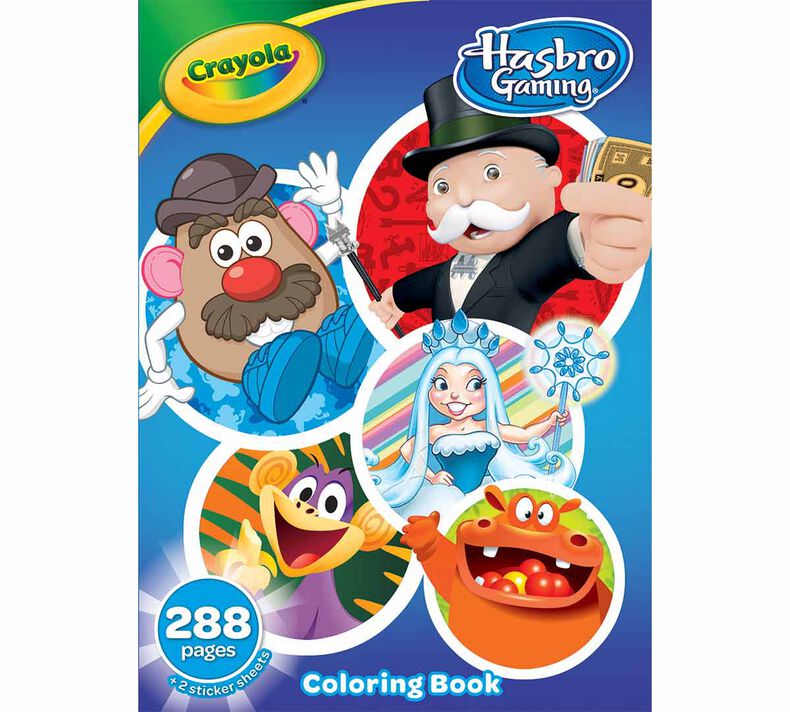 Hasbro Gaming Coloring Book, 288 pages
