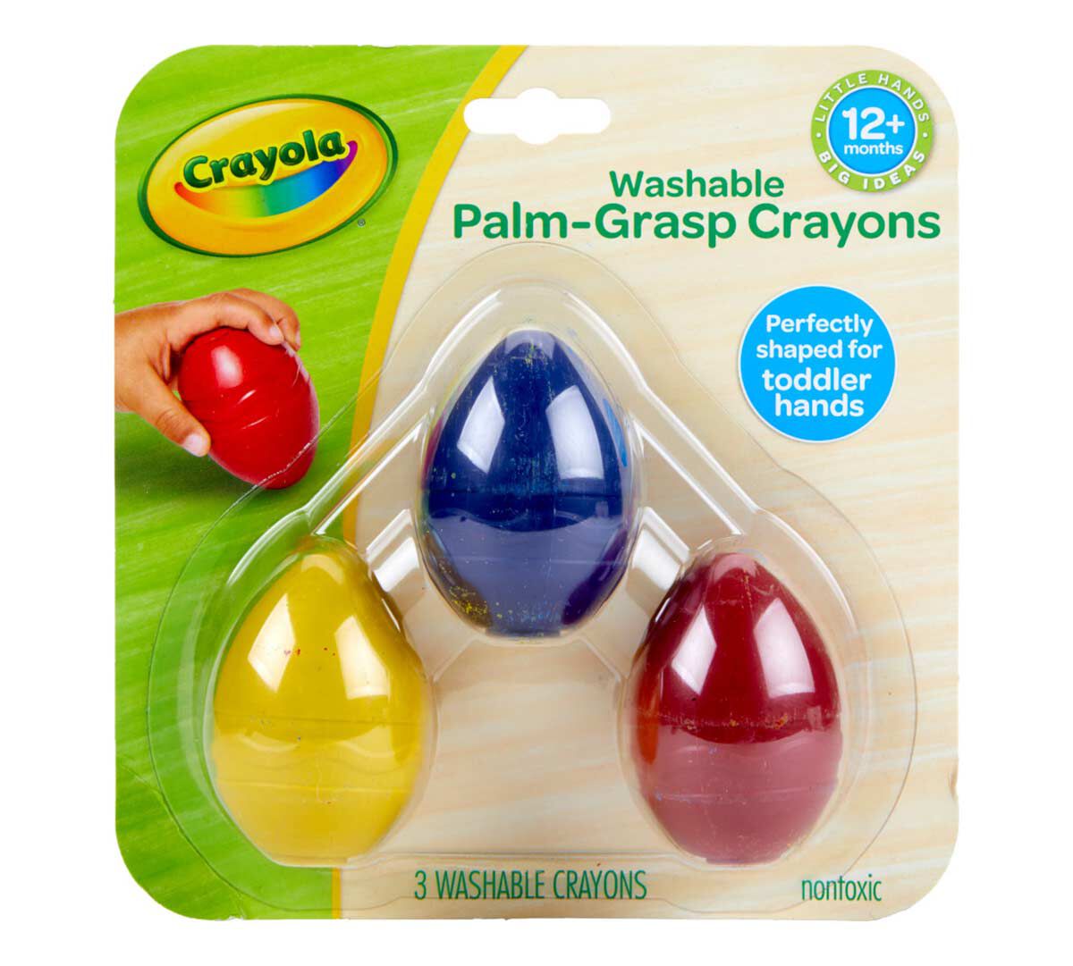 Palm Grasp Egg Crayons, 3 Count, Crayola.com