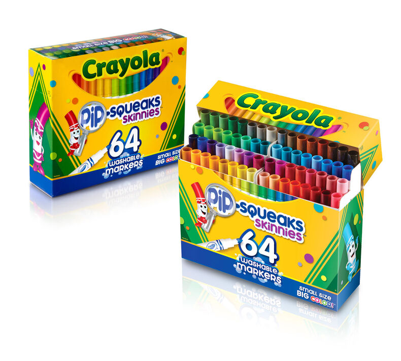 Crayola Pip-Squeaks Skinnies 64 Ct Washable Markers