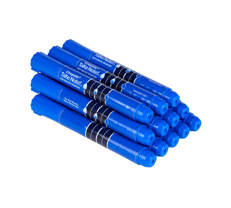 Take Note Blue Dry Erase Markers, 12 Count