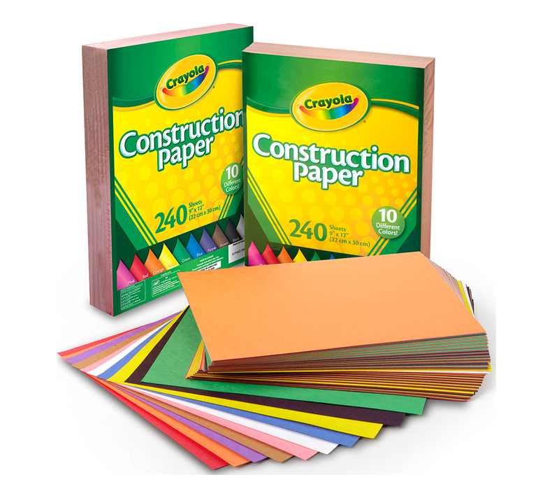 Construction Paper 240 ct, 10 Colors- 2 Pack Bundle