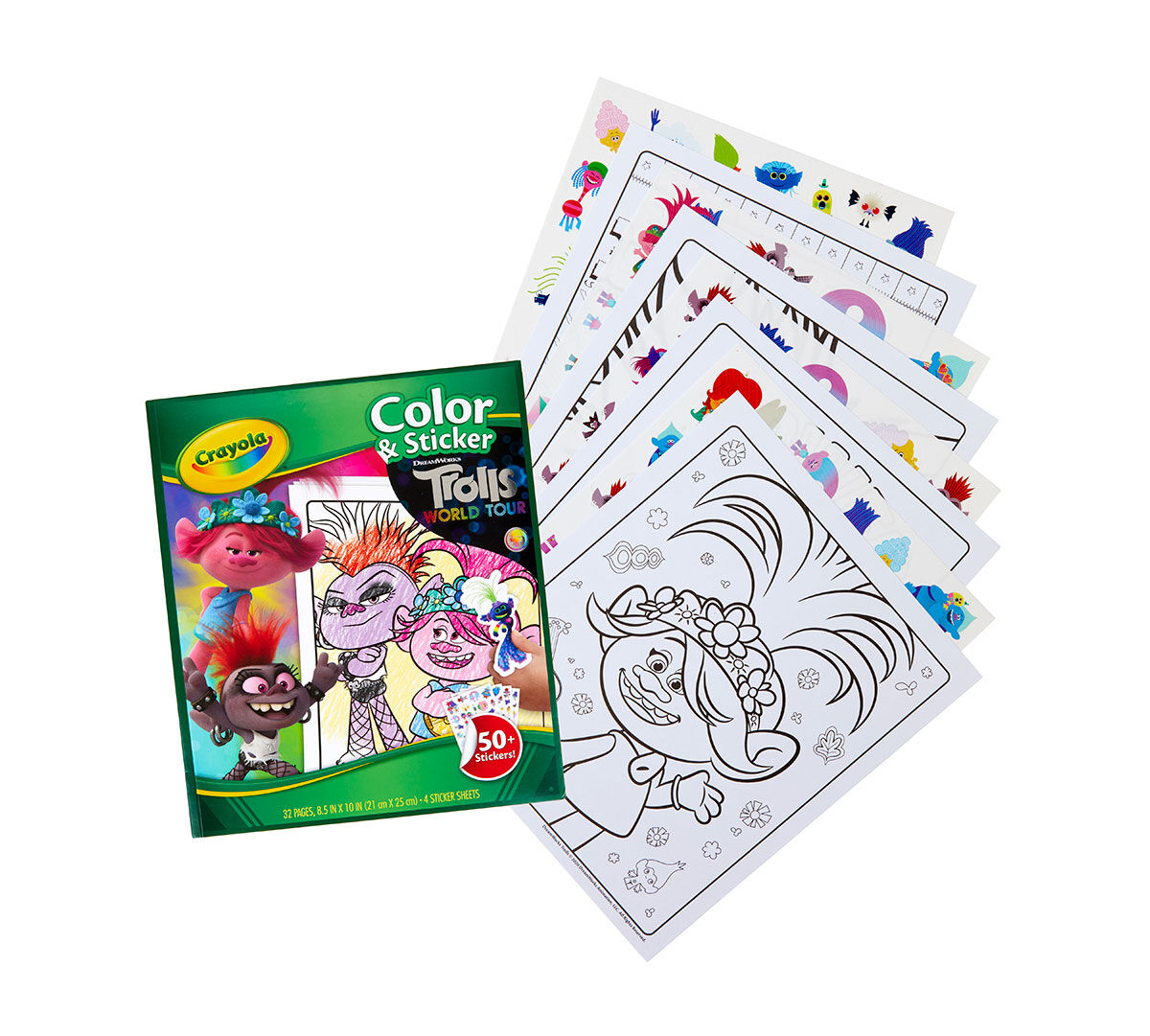 Trolls World Tour Colouring Acivity Set Childrens Stickers Pencils Party Gift 