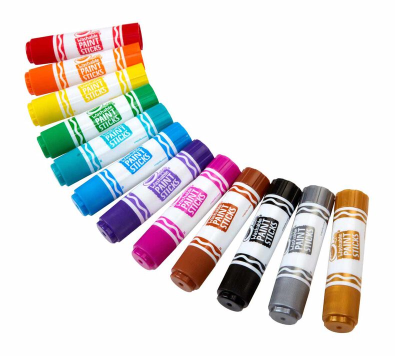 12 Count Quick Dry Washable Paint Sticks