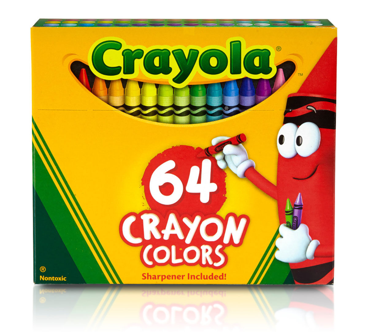 Crayola Crayons Box with Built-In Sharpener 64 Count assorted colors Sealed 