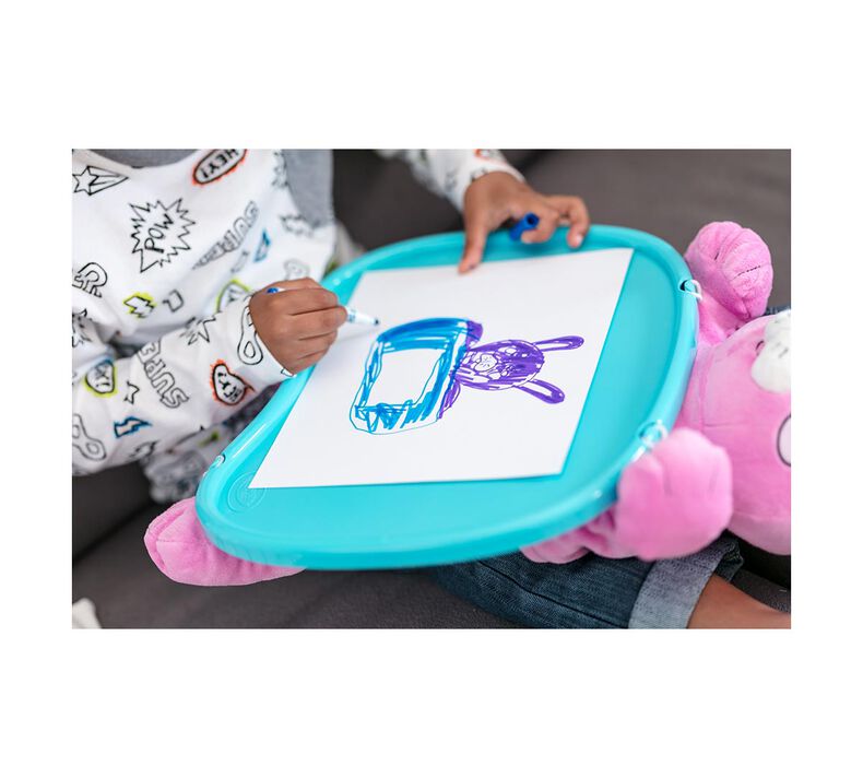 Crayola Travel Lap Desk With Storage Bunny Plush And Markers