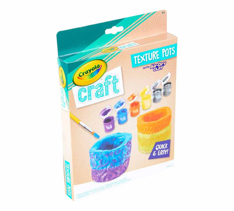 Generoso Oblea mínimo Textured Pots Craft Kit, Air Dry Clay Craft | Crayola.com | Crayola