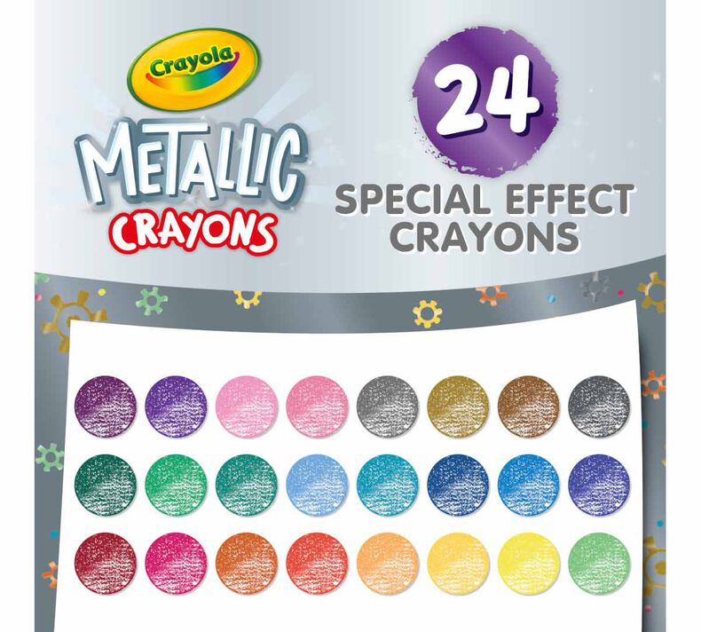 Metallic Crayons, 24 Count