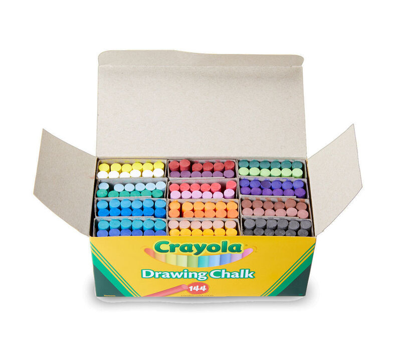 Crayola White Chalk, 18 Count Sidwalk Chalk, Chalkboard Supplies
