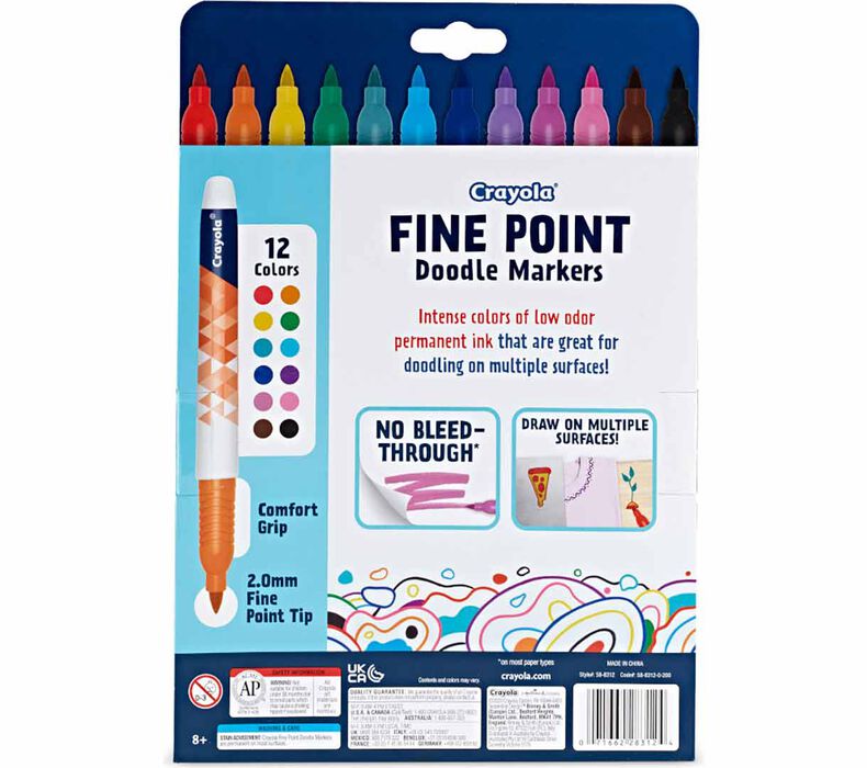 Crayola Doodle & Draw Fine Tip Art Marker Set, Crayola.com