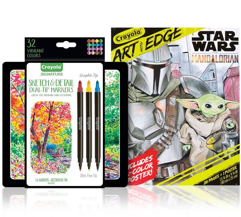 Mandalorian Coloring Gift Set, 16 Dual Tip Markers