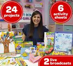 Camp Craft Box Winter and Spring Virtual Camp for 1 Kid  24 projects, 6 activity sheets, and 2 live broadcasts and 