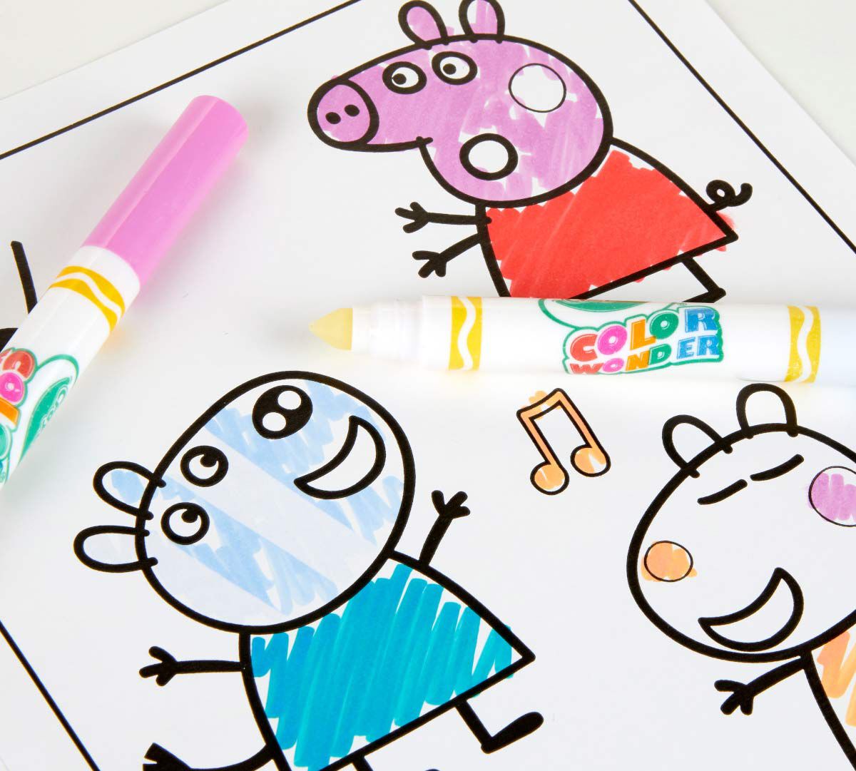 Peppa Pig Carry Along Colouring Set Inclues 5 Crayons 64 Colour For Kids 