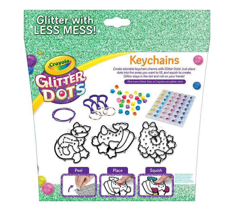 Glitter Dots DIY Keychains