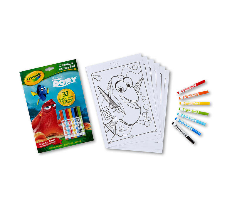 Coloring & Activity Pad with Markers Finding Dory