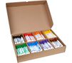 Ultra-Clean Washable Broad Line Markers Classpack, 200 Count, 8 colors, inside view.