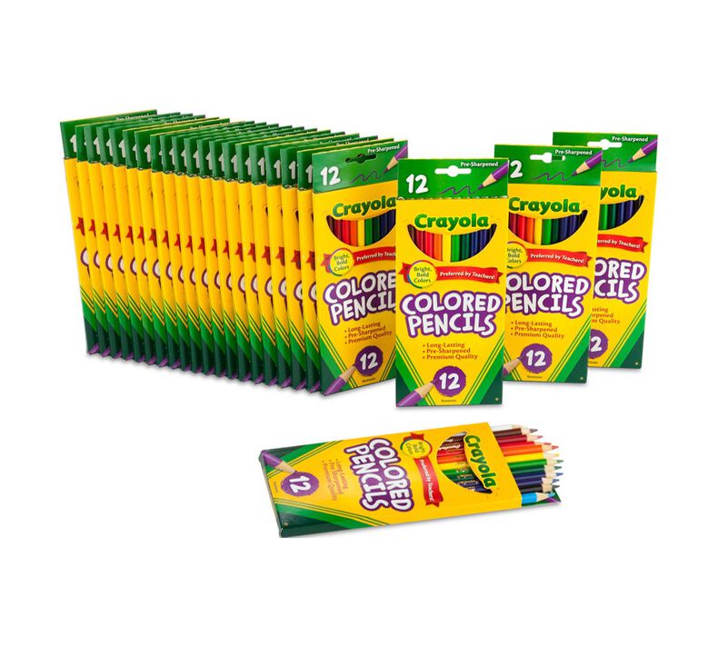 24 Box Classpack of 12 Count Long Colored Pencils