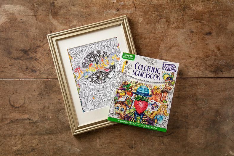 Lennon & McCartney Coloring Book and Wooden Art Case Gift Set