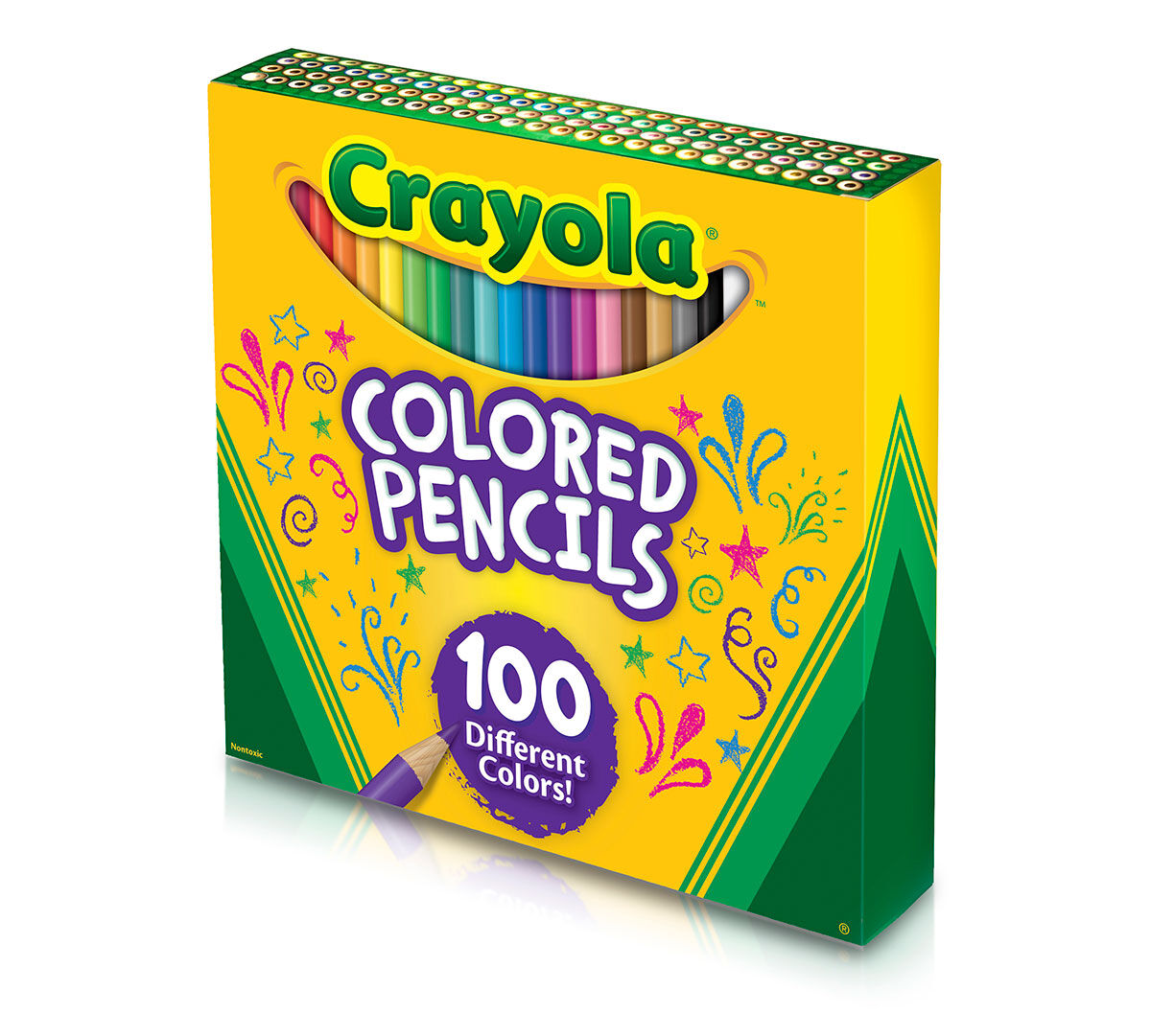 Crayola Colored Pencils, 100 Count, Vibrant Colors, Presharpened, Art Tools, Great for Adult