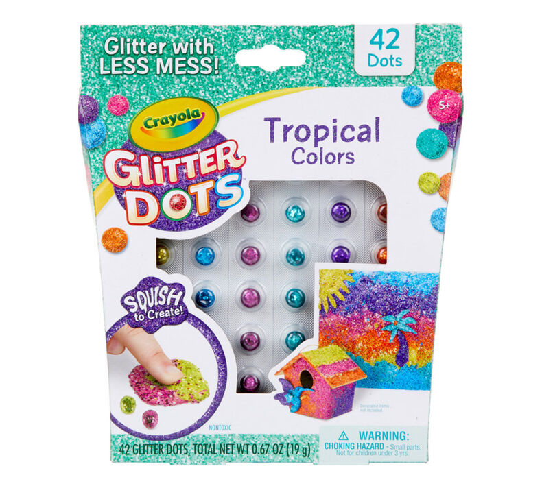 Glitter Dots Refills, 42 Count, Tropical Colors