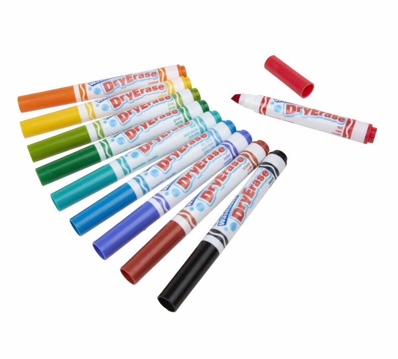 Crayola® Washable Dry-Erase Fine-Line Markers - Set of 12