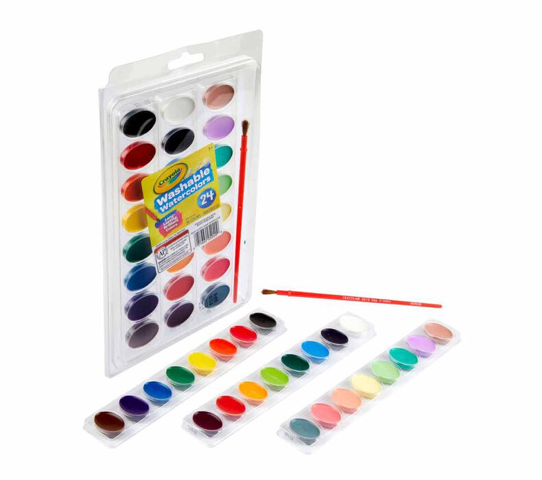 24 Watercolor Paint Sets For Kids and Adults - Bulk Pack of 24