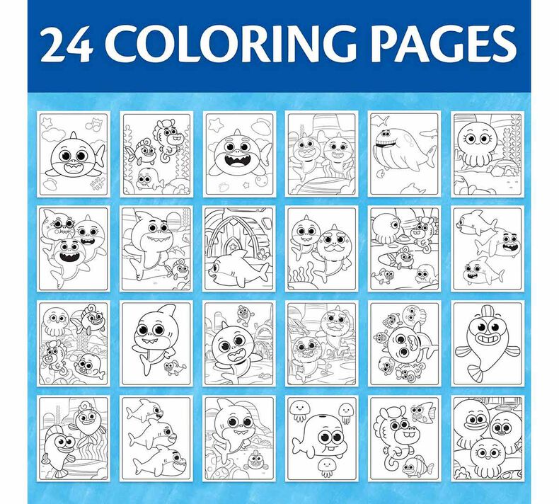 Crayola Color Wonder Baby Shark Coloring Pages & Markers