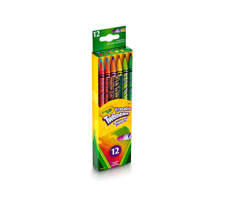 Erasable Twistables Colored Pencils, 12 Count