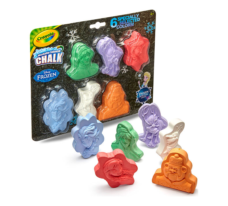 Washable Chalk Shapes, Frozen, 6 count
